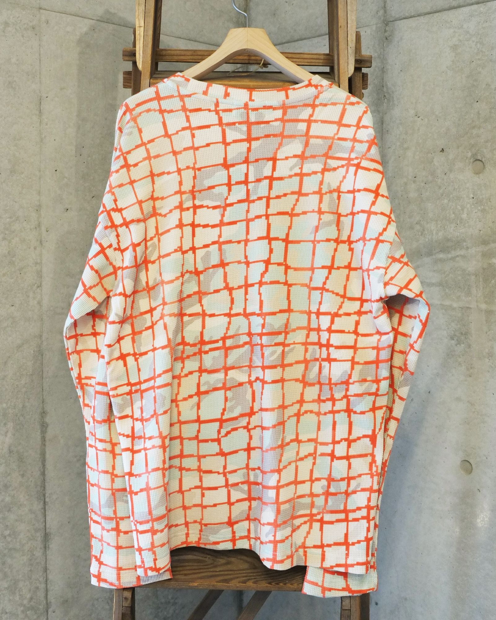 Net L/S Waffle Thermal / ワッフル ロングスリーブTシャツ / レッド / PD-262-LCS-022