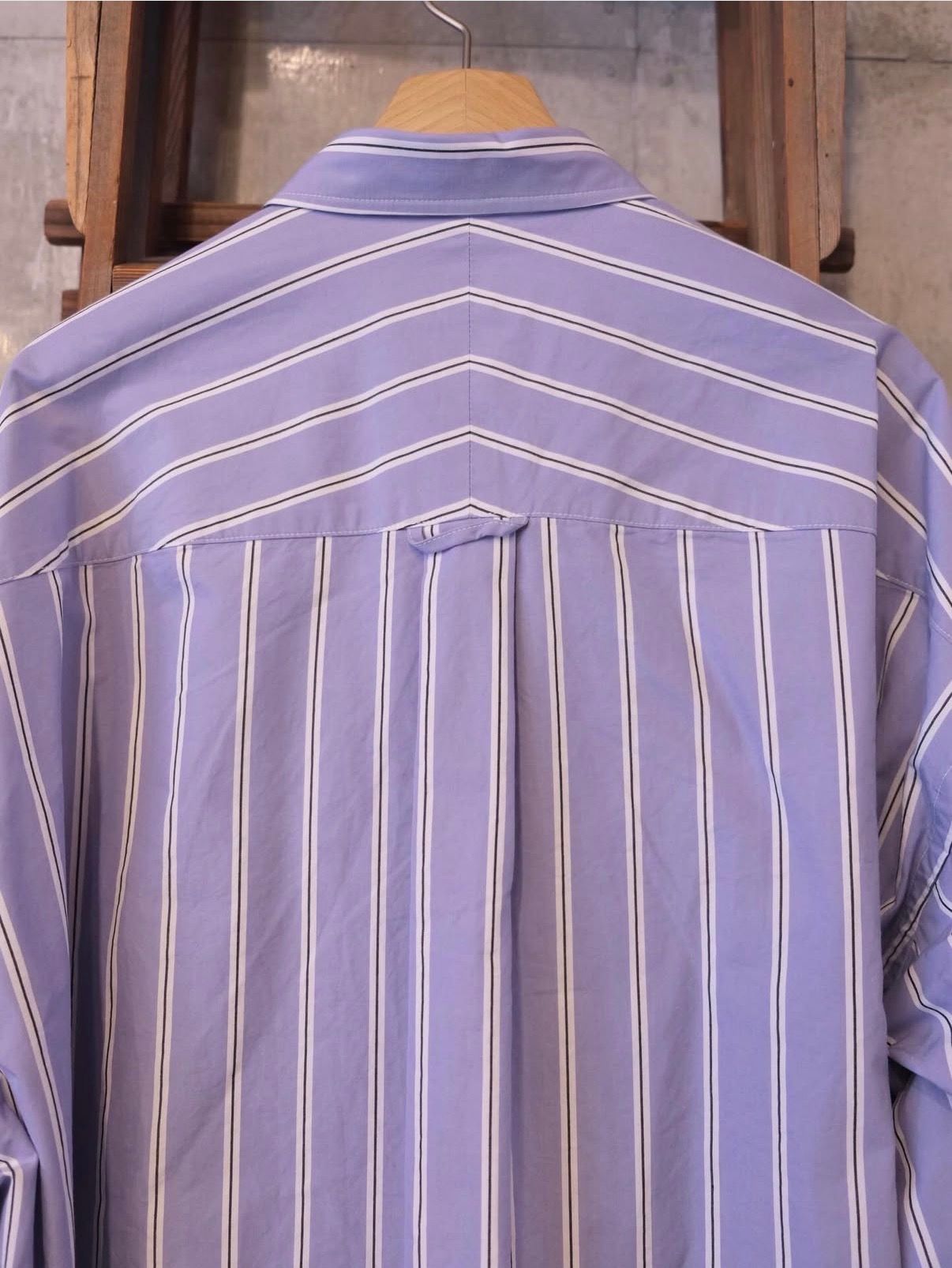 Cotton High Density Stripe Long-sleeve Shirt