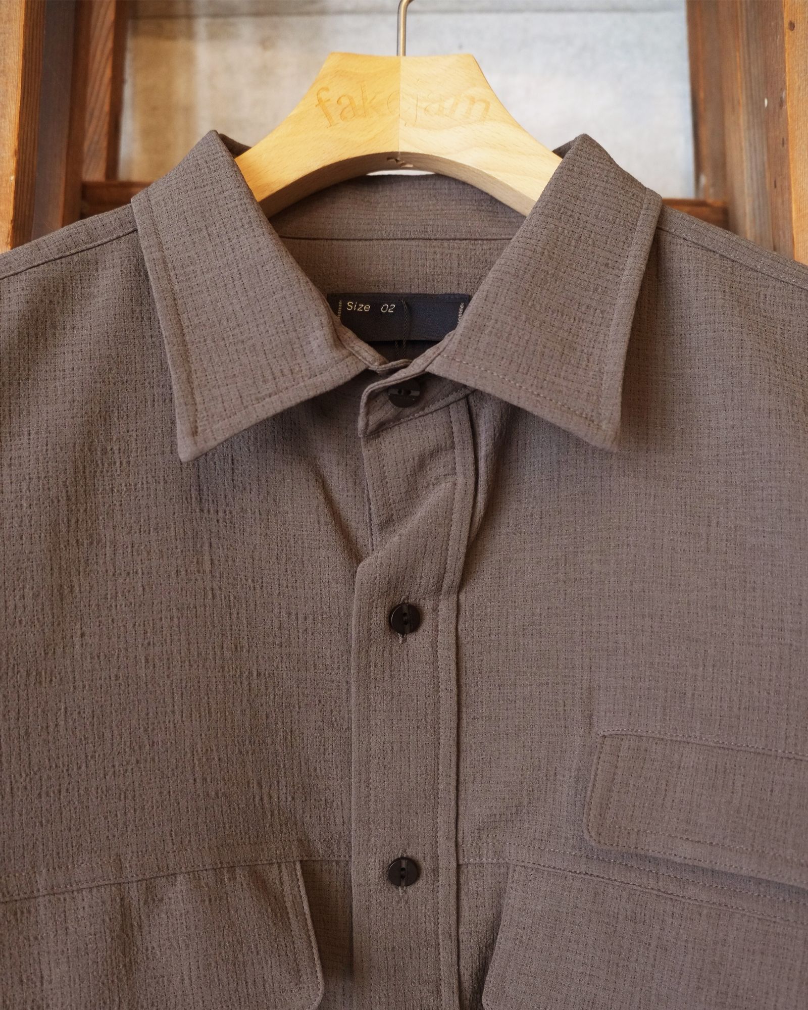 Breathable Linen Luggage S/S SH / ショートスリーブ シャツ / グレー / MW-SH26104