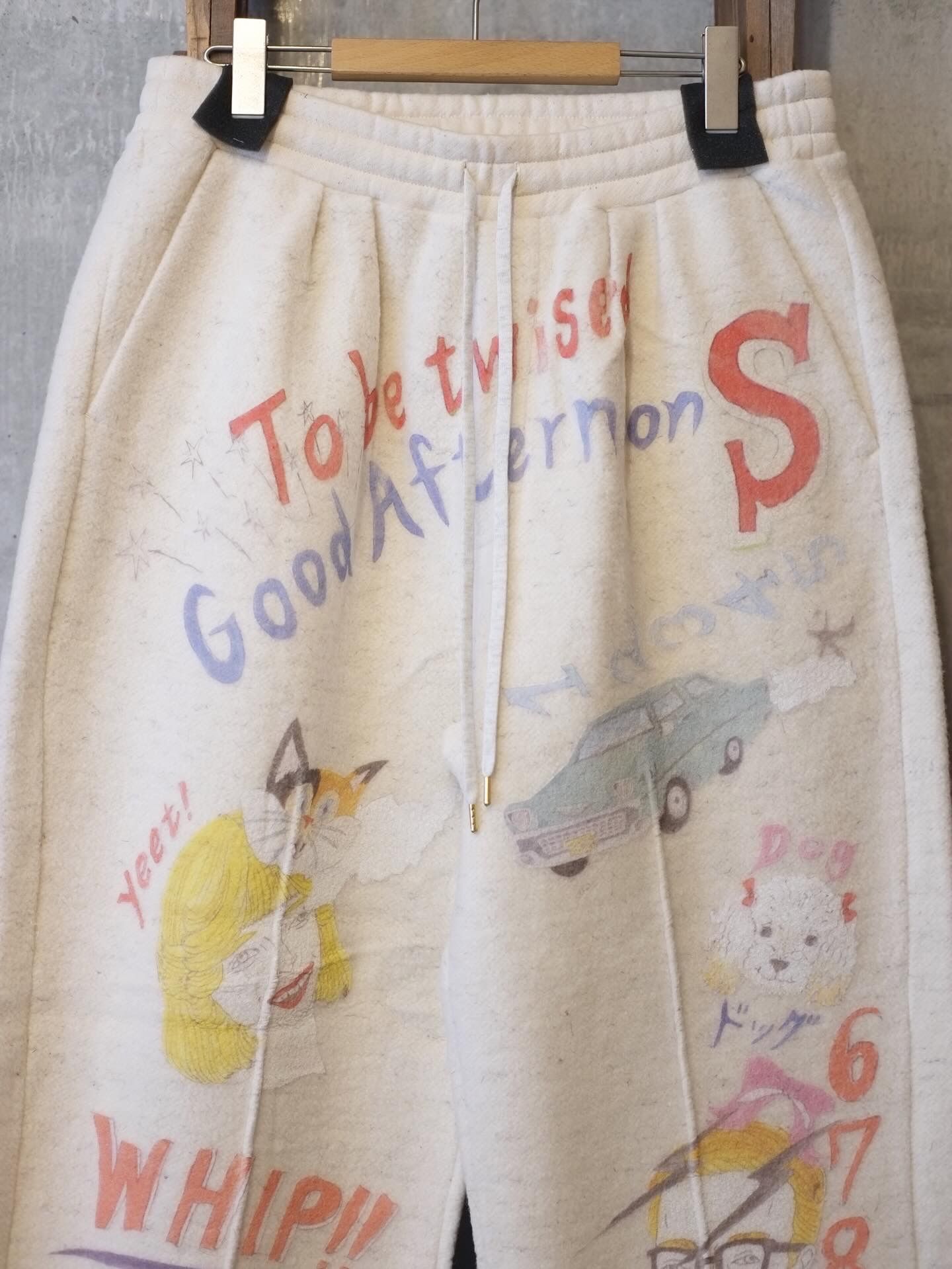 Graffiti Wool Sweat Pants