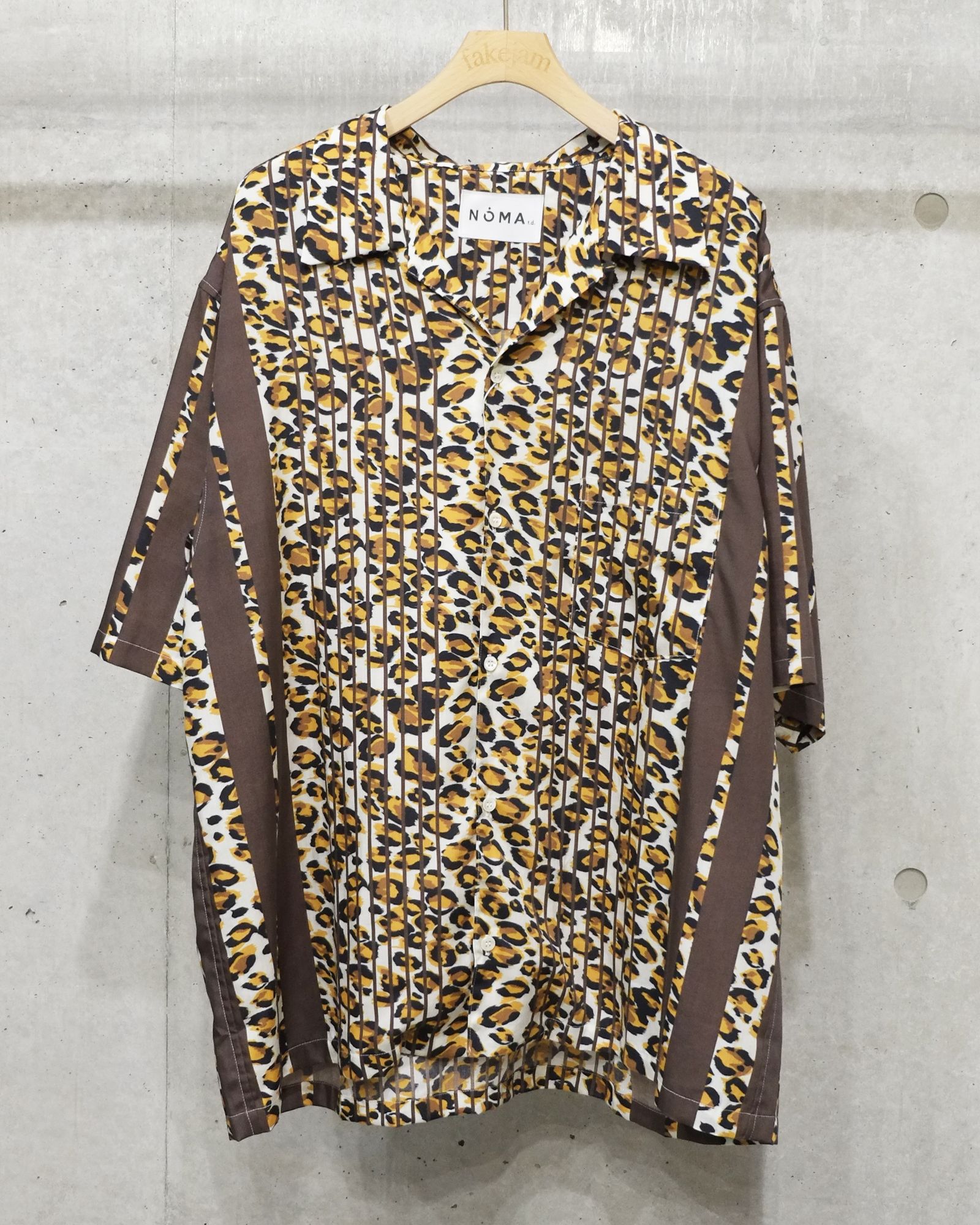 NOMA t.d. N Story Shirt 半袖シャツ ブラック NOMA t.d. シャツ NOMARHYTHM TEXTILE | 「別注」オープンカラー