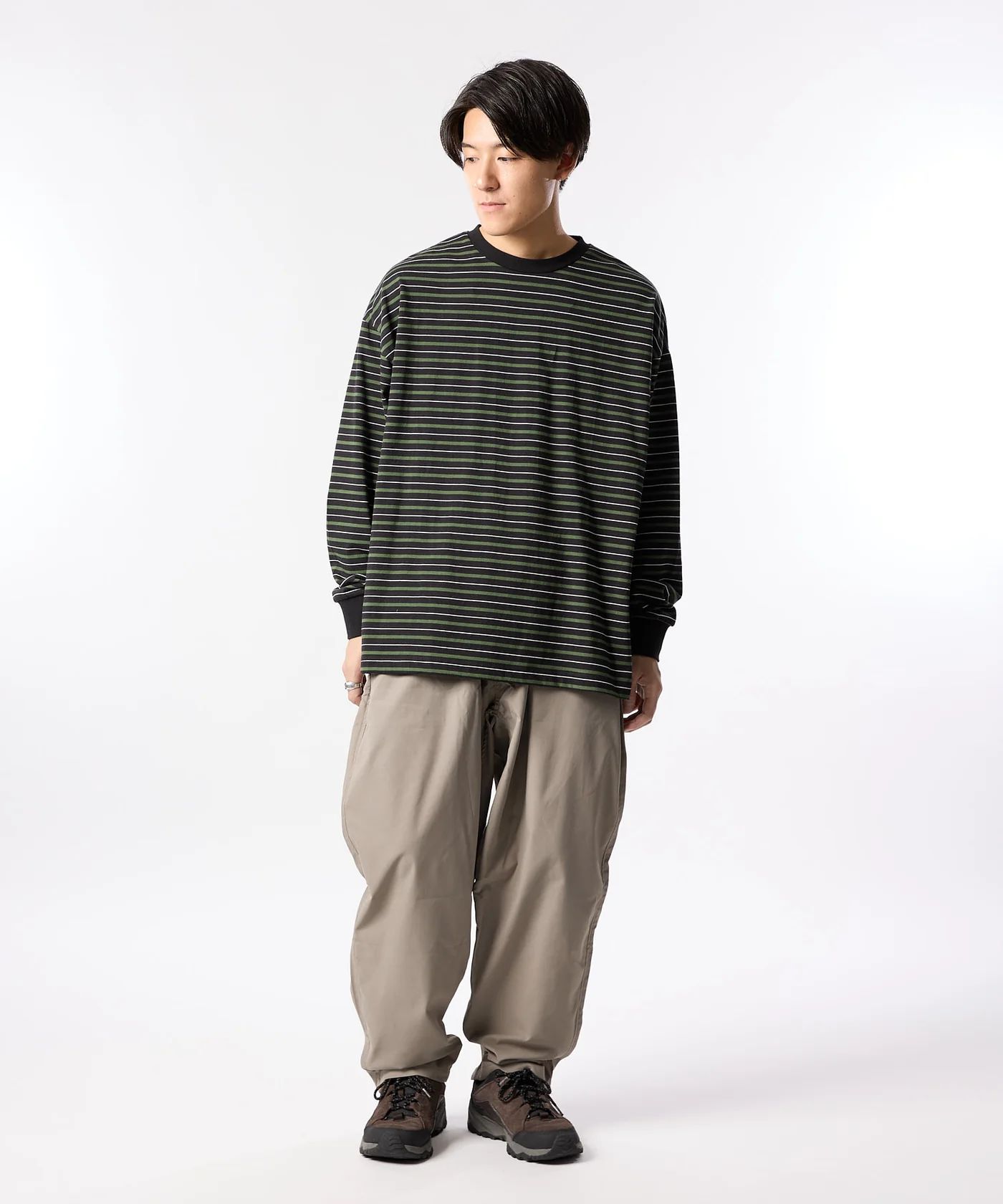 MULTI BORDER L/S TEE / マルチ ボーダー ロングスリーブTシャツ / グリーン / MTM-CS-0301-25-C