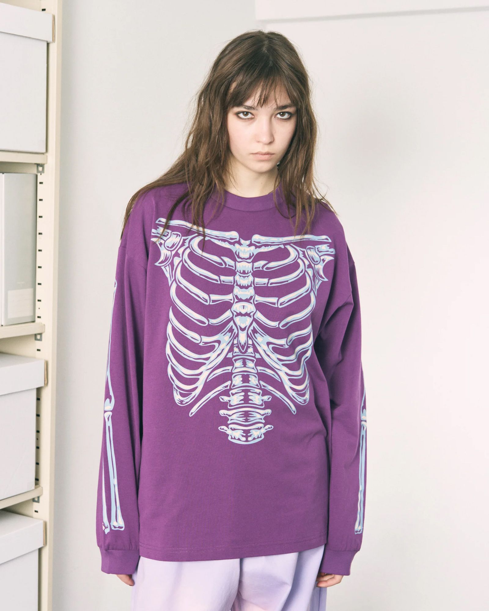 Bone L/S Tee / ボーン ロングスリーブTシャツ / パープル / PD-262-LCS-051