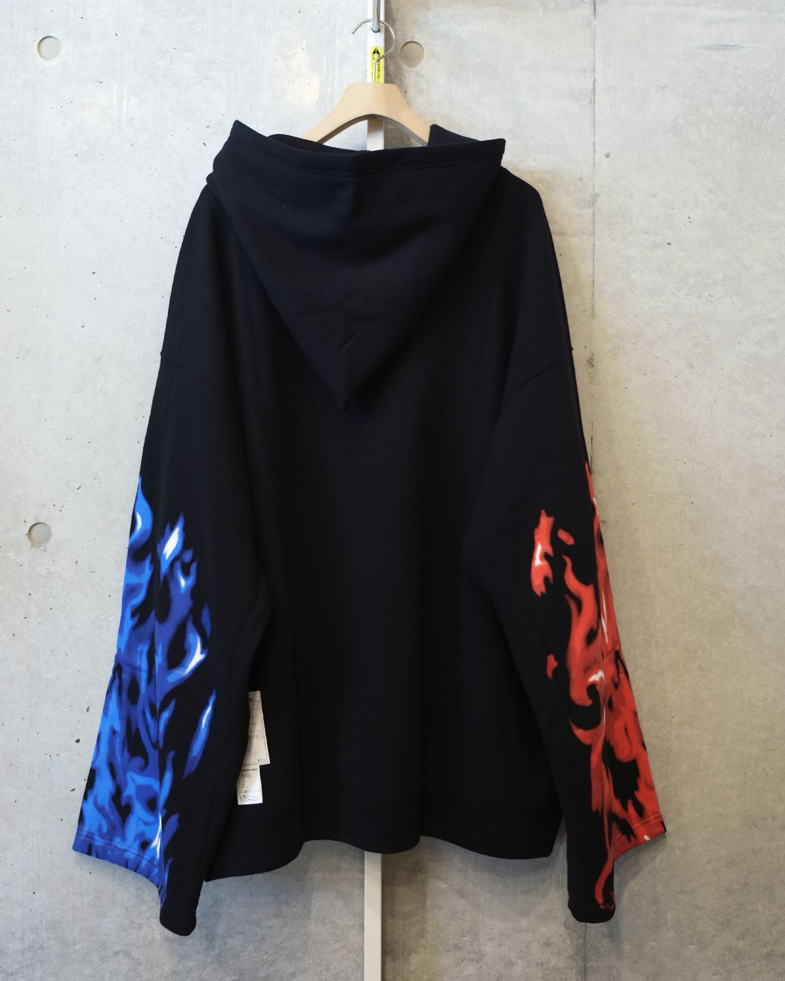 Flame Pettern Zipup Hoodie