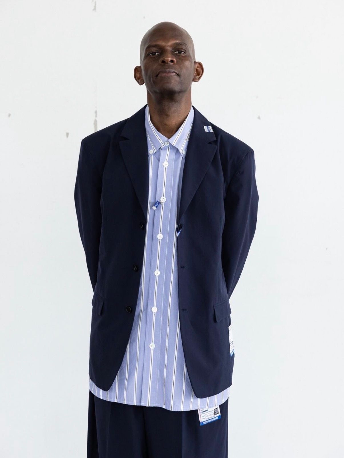 Cotton High Density Stripe Long-sleeve Shirt