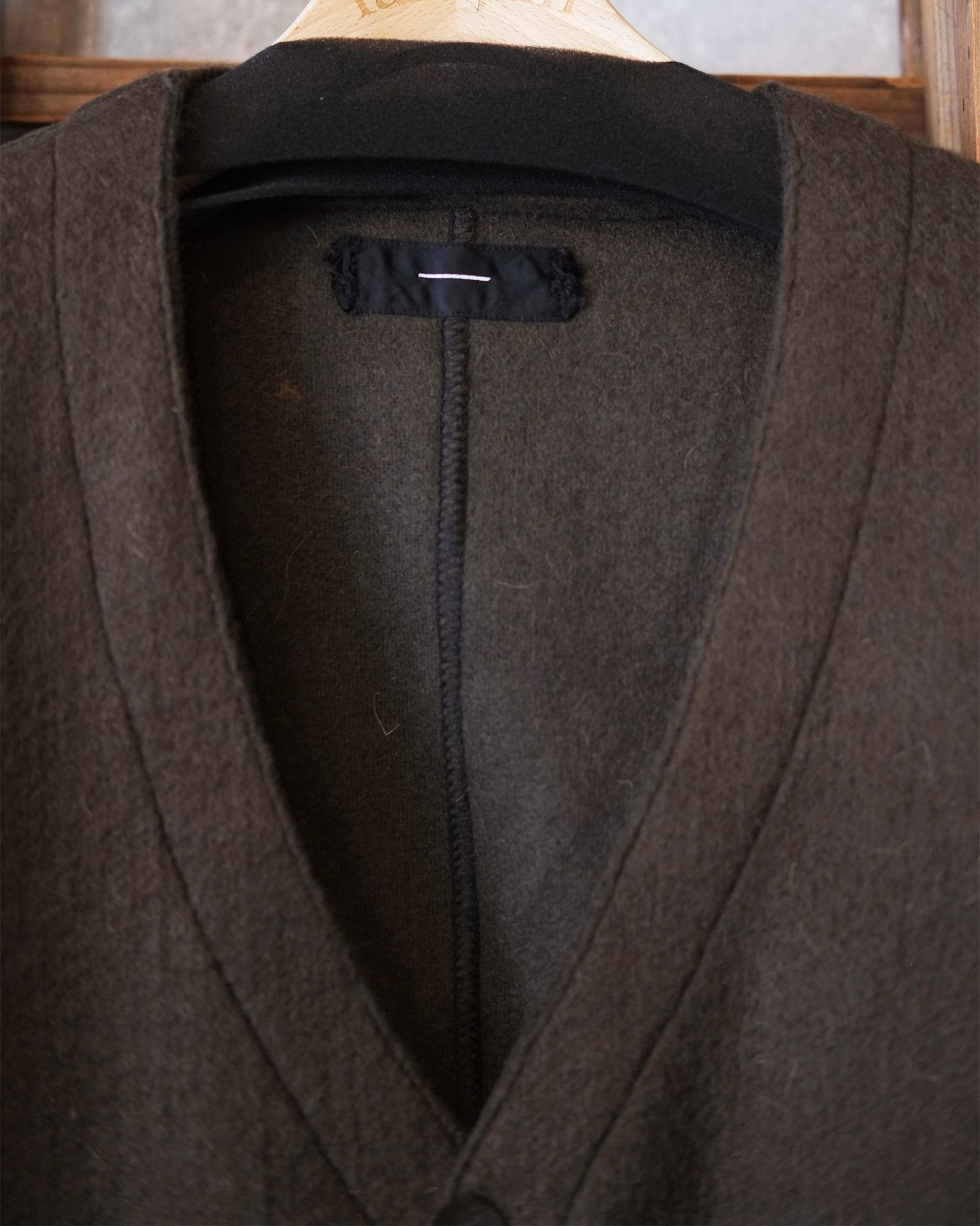 Cut Off 1B Cardigan(NEEDLE SHAGGY MOHAIR) / カーディガン / オリーブ / M-P2-KW6