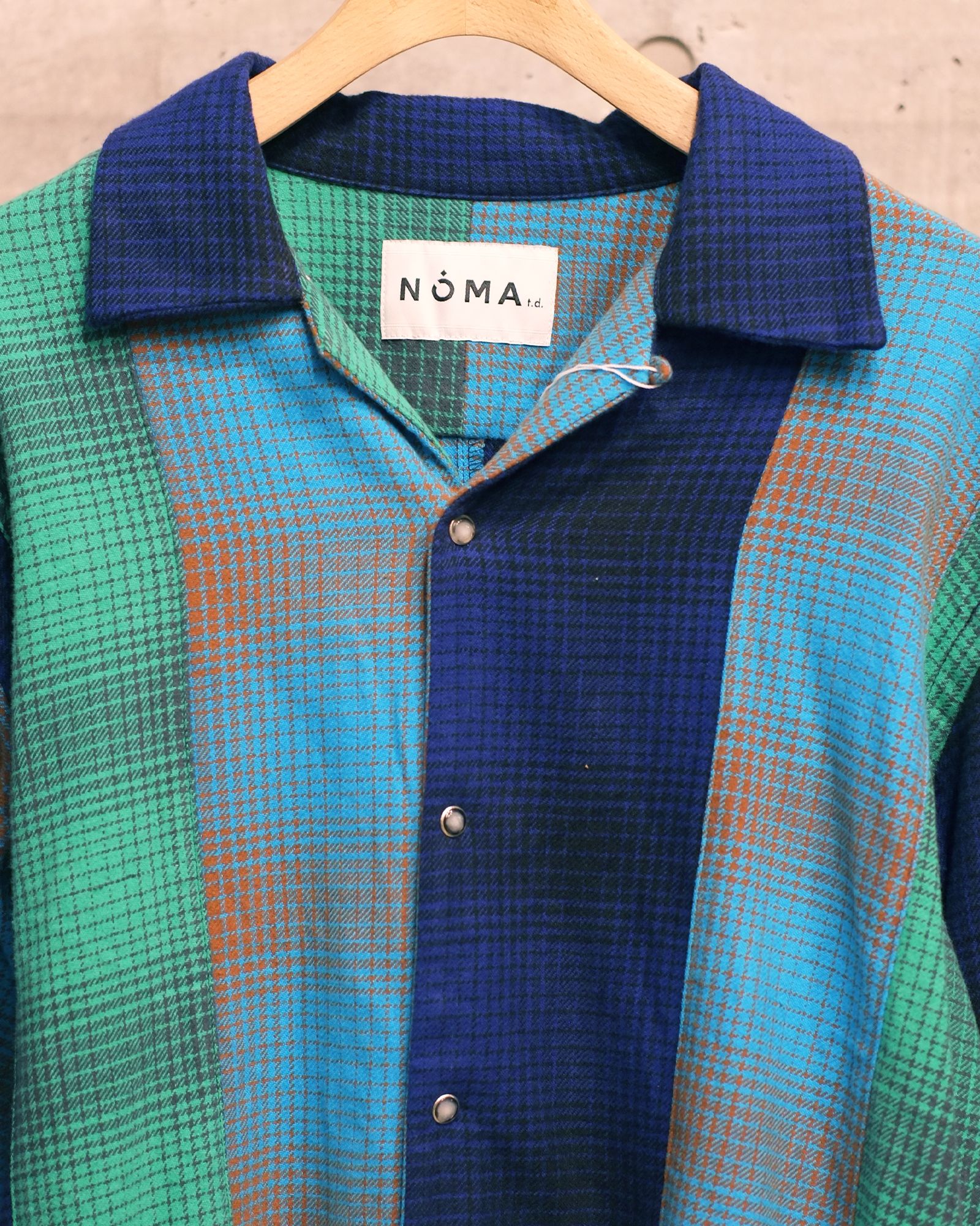 N Ombre Plaid Patcwork Shirt