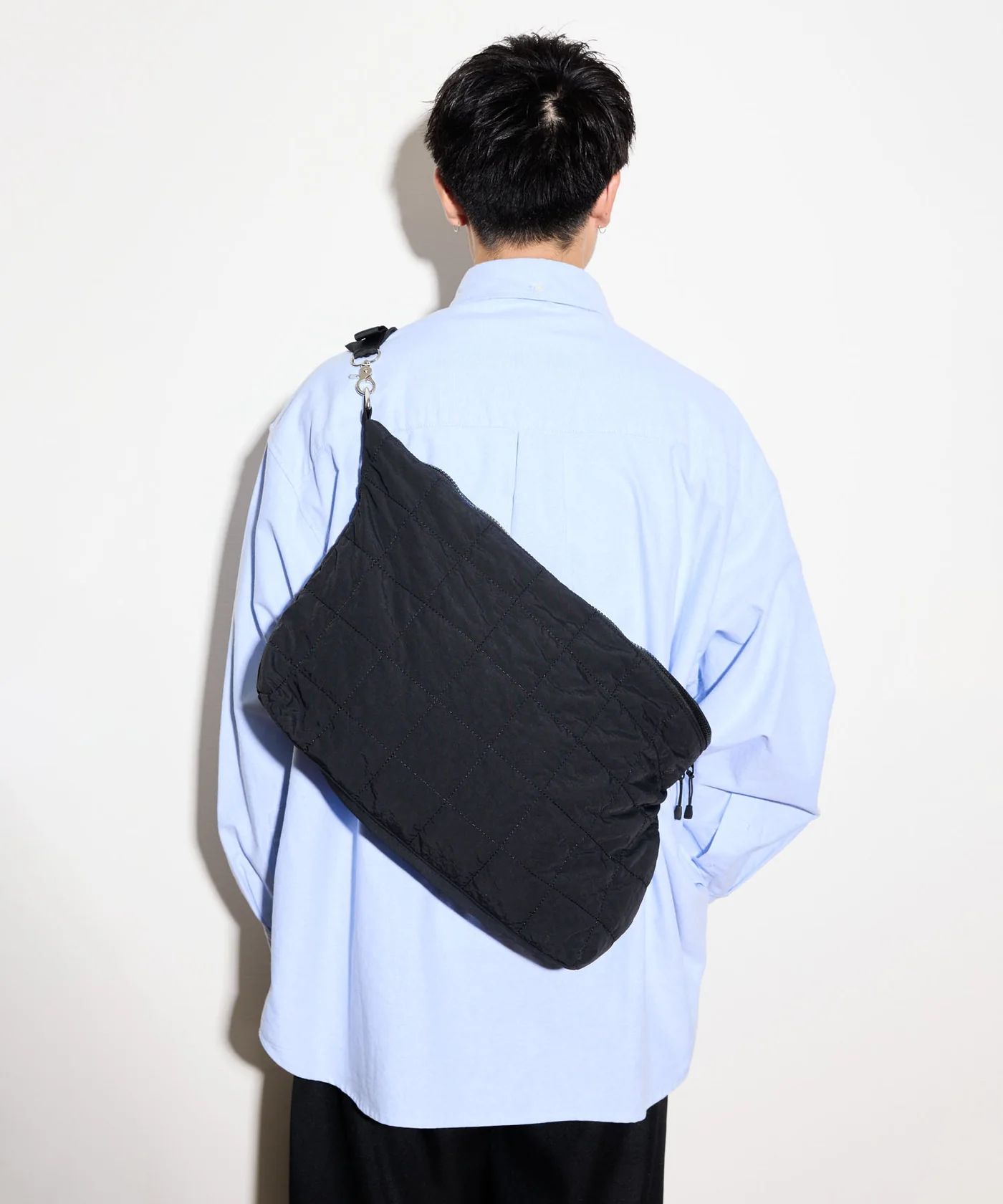 QUILTING POUCH SHOULDER BAG / キルティング ポーチ ショルダーバッグ / ブラック / MTM-BG-0162-23-C