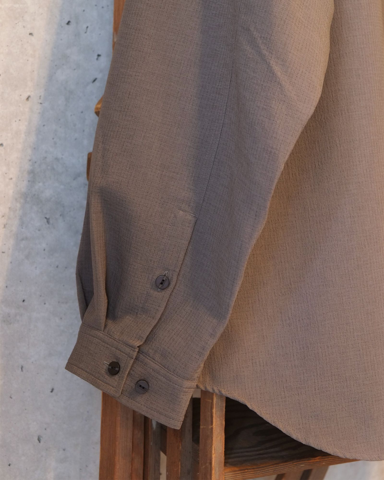 Breathable Linen Luggage L/S SH / ロングスリーブ シャツ / グレー / MW-SH26102