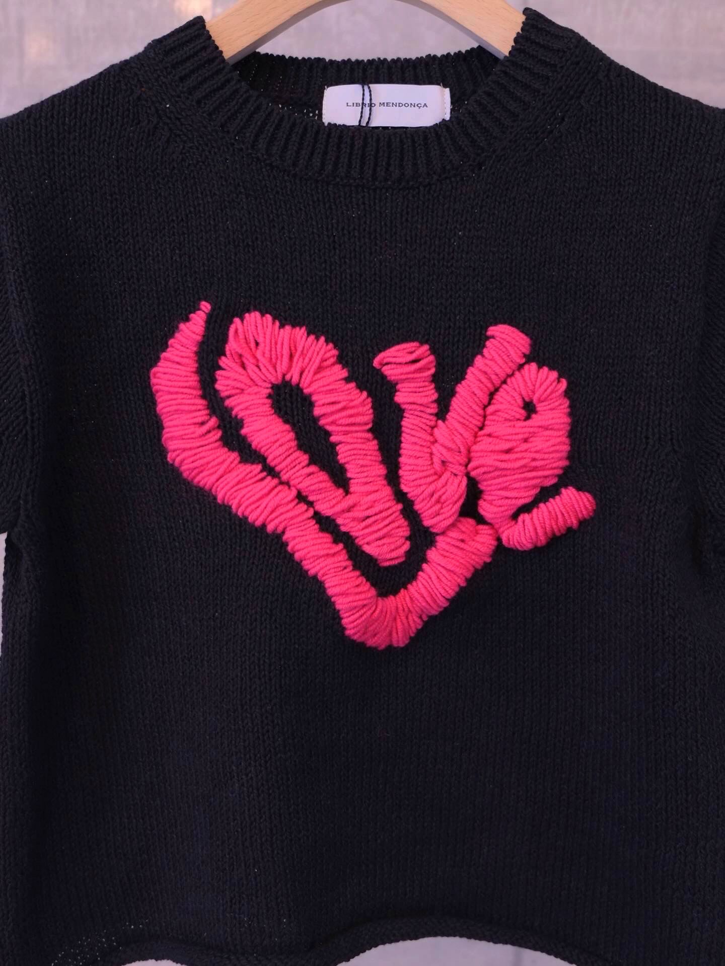 Message Tee / Black"LOVE"