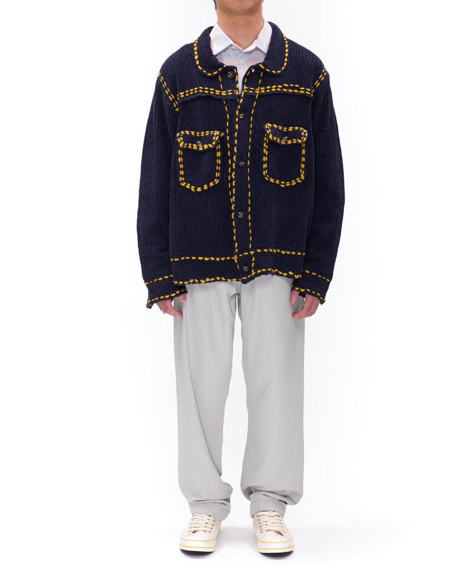 ピンク・ブルー phingerin knit cardigan Lsize - 通販 - karting.com.pl