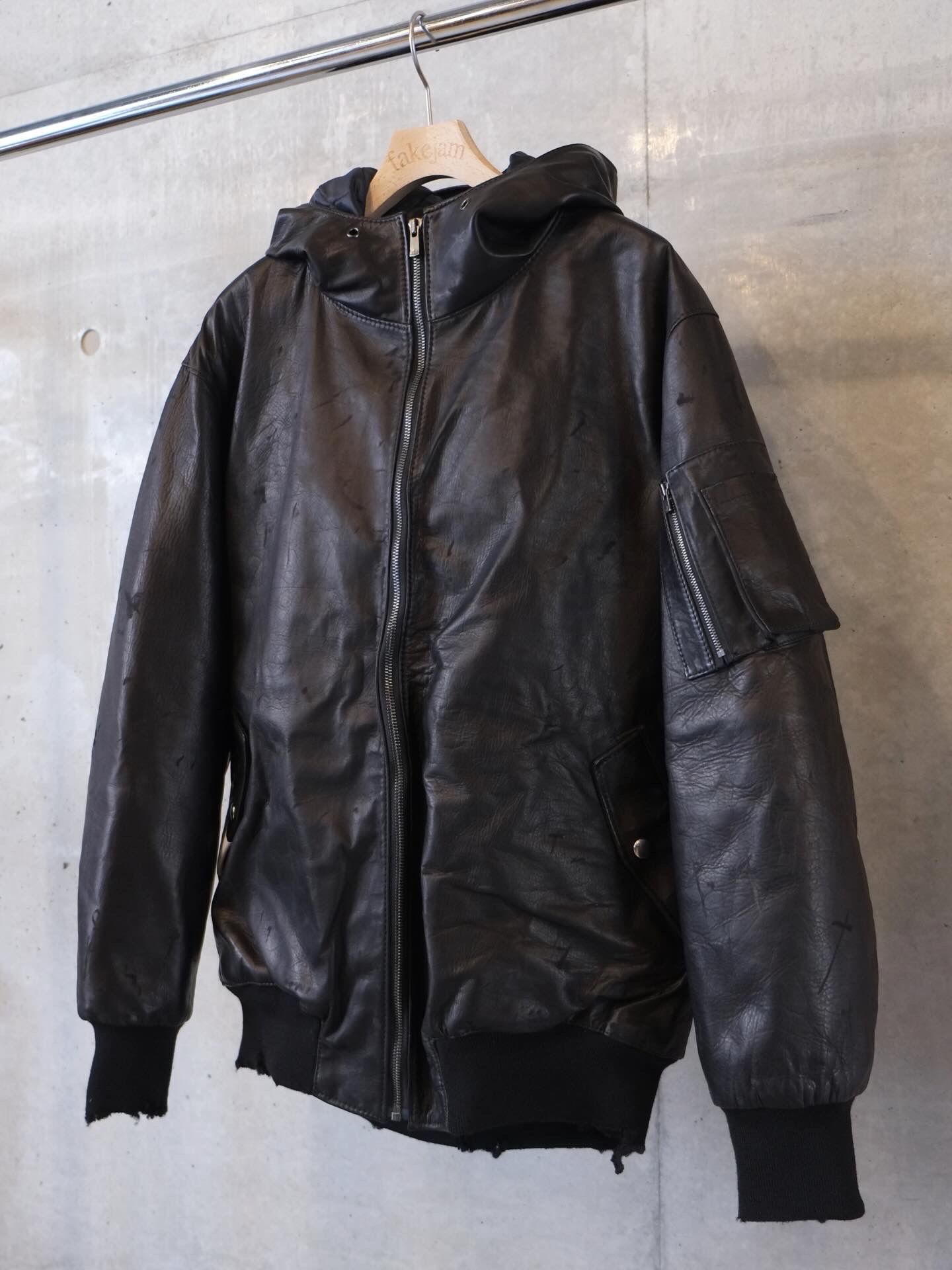 Damege Leather Parka