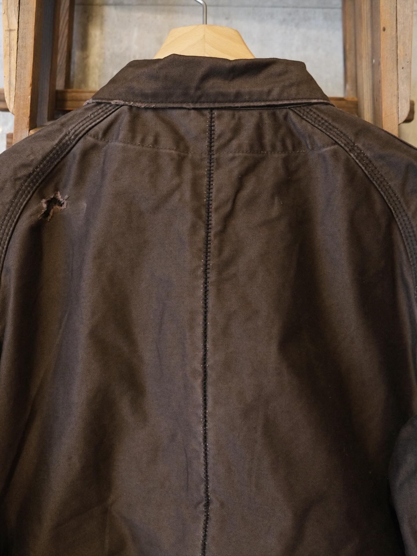 Chore Jacket With Damaged(PIGMENT DYED MOLESKIN)