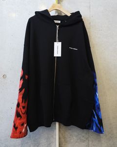 Flame Pettern Zipup Hoodie