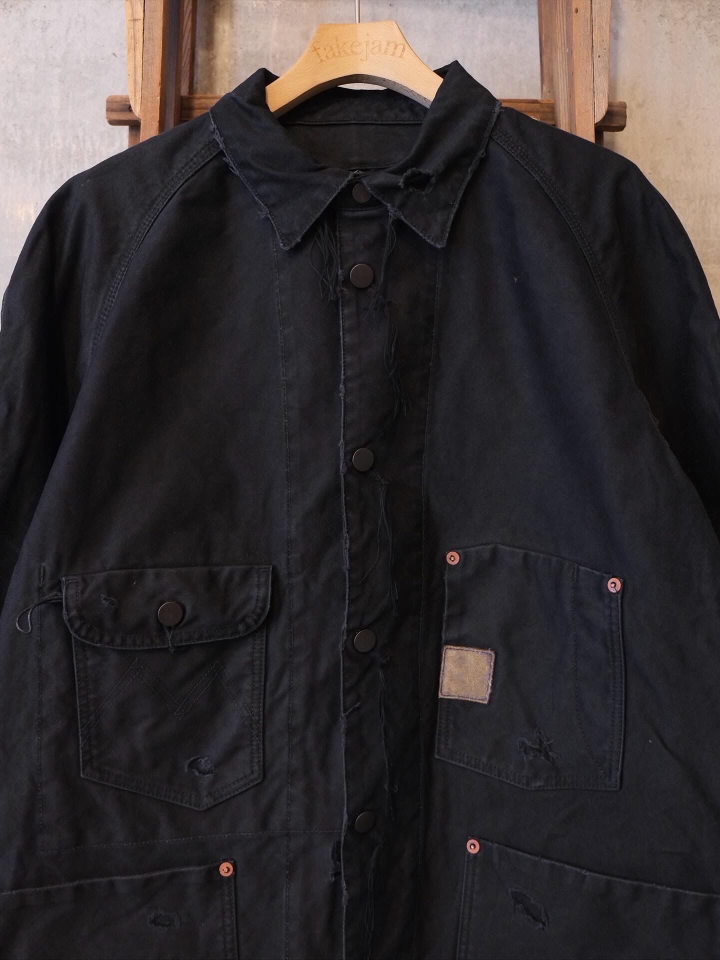 Chore Jacket With Damaged(PIGMENT DYED MOLESKIN)