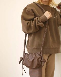 Fake Leather Half Moon Mini Bag