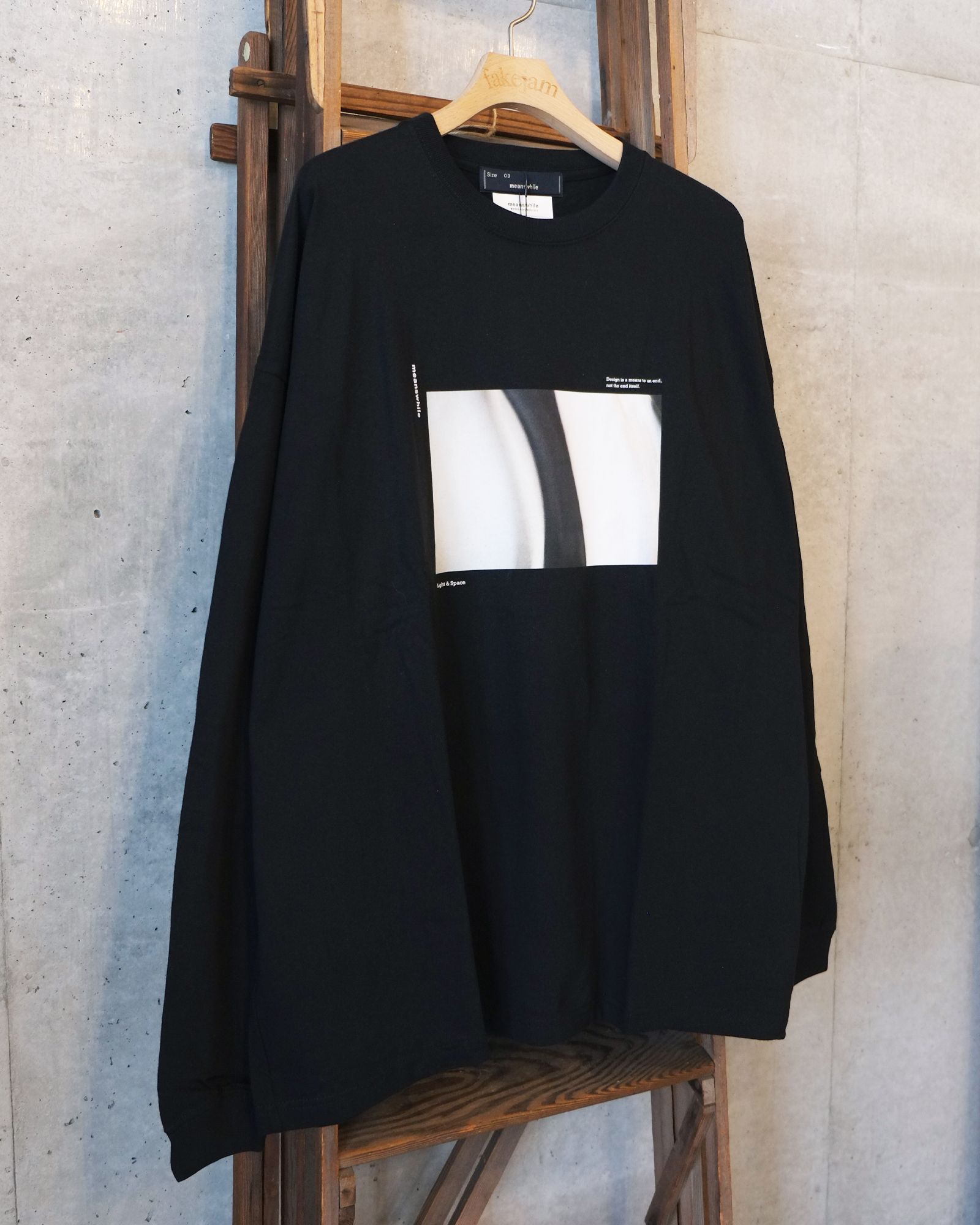 Abstract Photograph L/S Tee / ロングスリーブ Tシャツ / ブラック / MW-CT26102