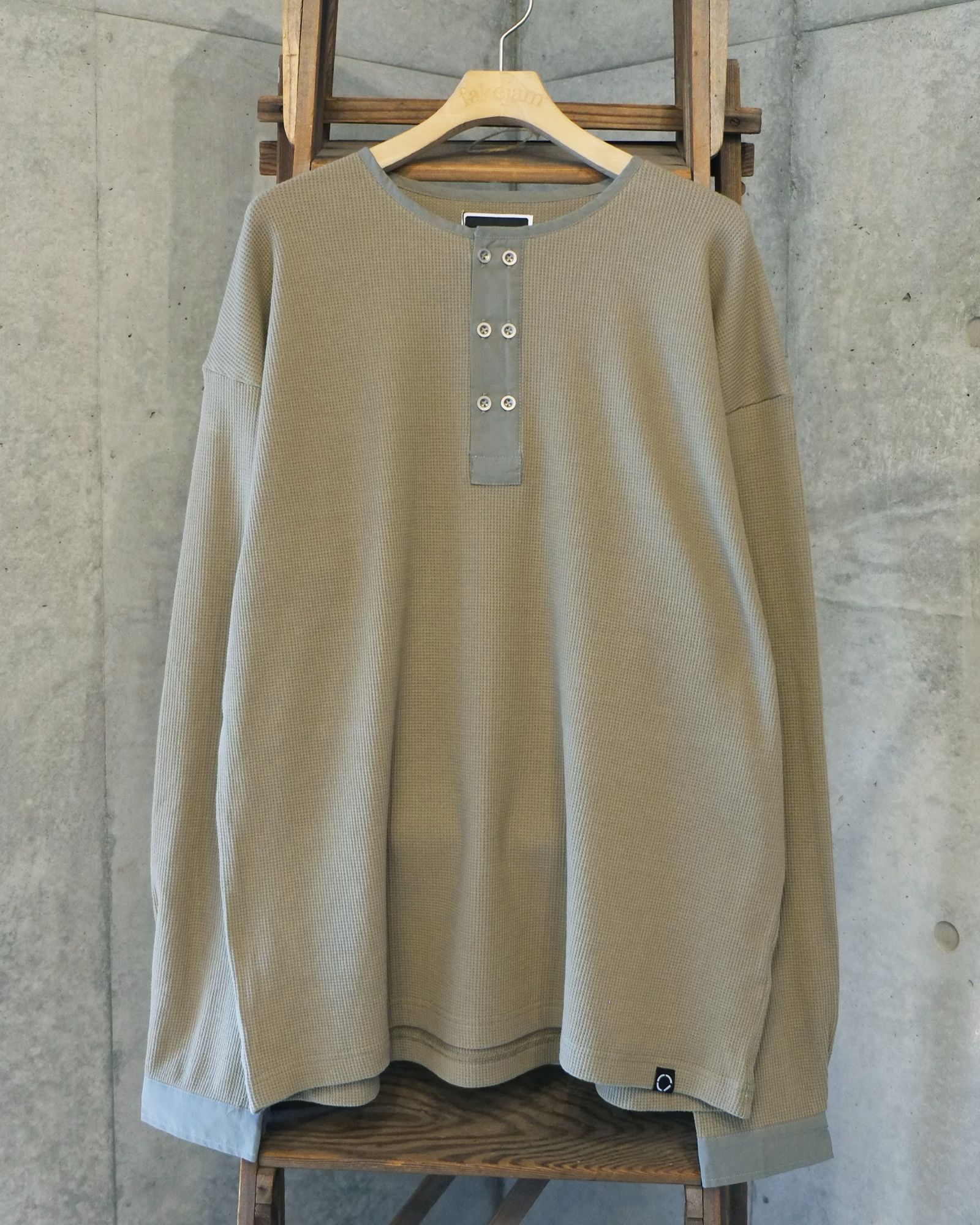 Double Henley L/S Tee / ヘンリー ロングスリーブTシャツ / オリーブドラブ / PD-262-LCS-041