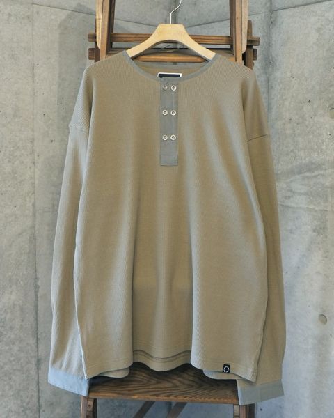 Double Henley L/S Tee / ヘンリー ロングスリーブTシャツ / オリーブドラブ / PD-262-LCS-041