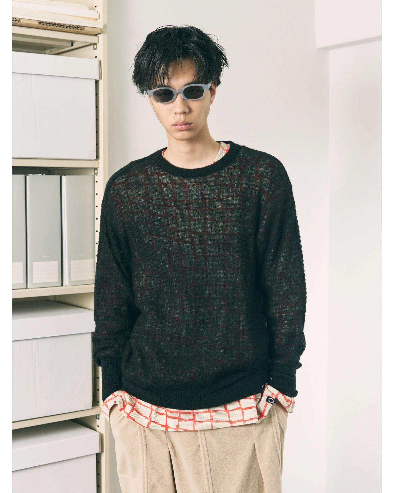 Aiy Merino Waffle Sweater / ニット / ブラック / PD-262-KN-071