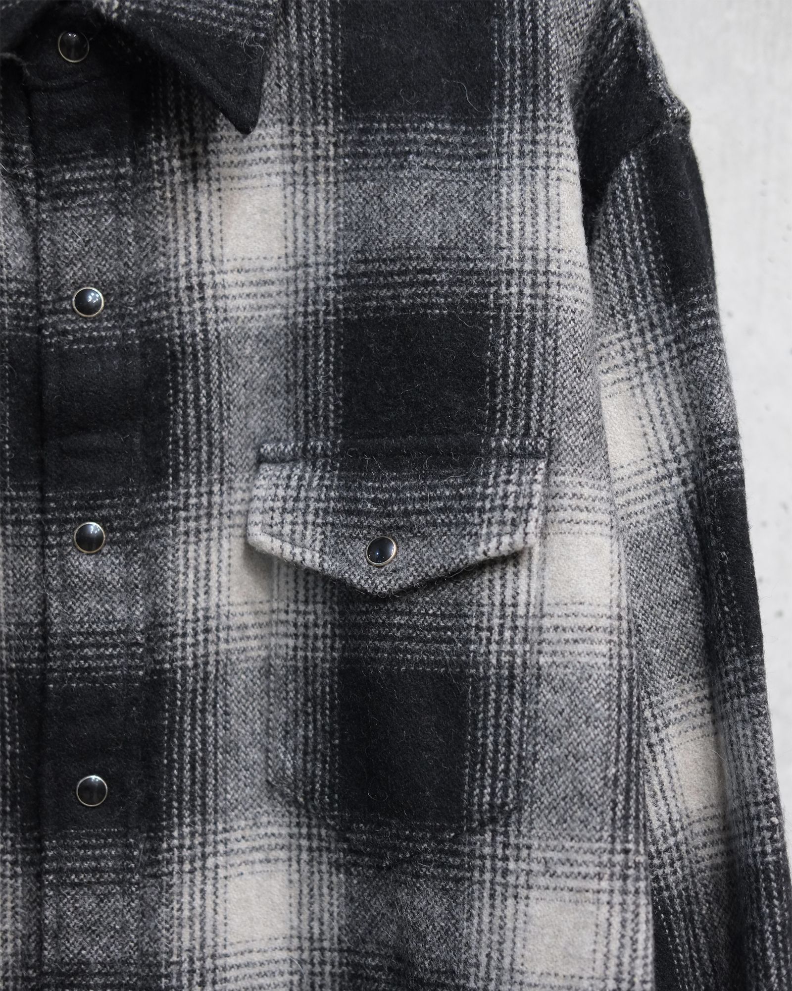 Ombre Check Flannel RF Western SH