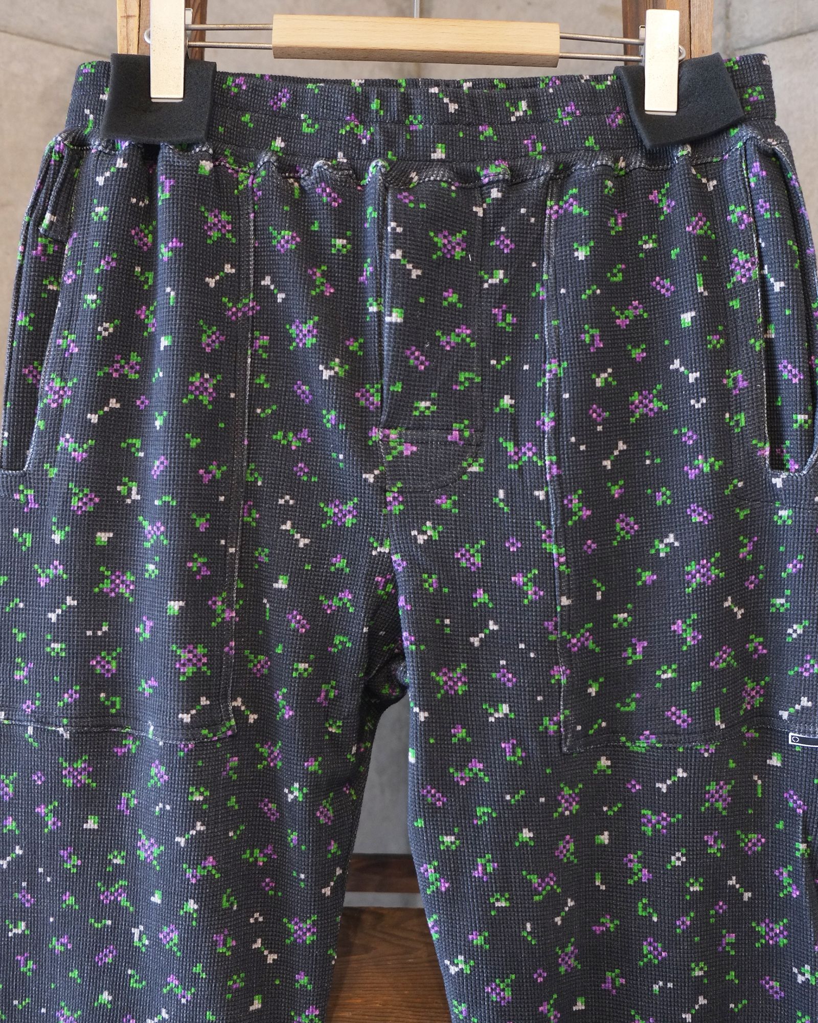 Flowe Waffle Pants / ワッフル パンツ / ブラック / PD-262-BT-081