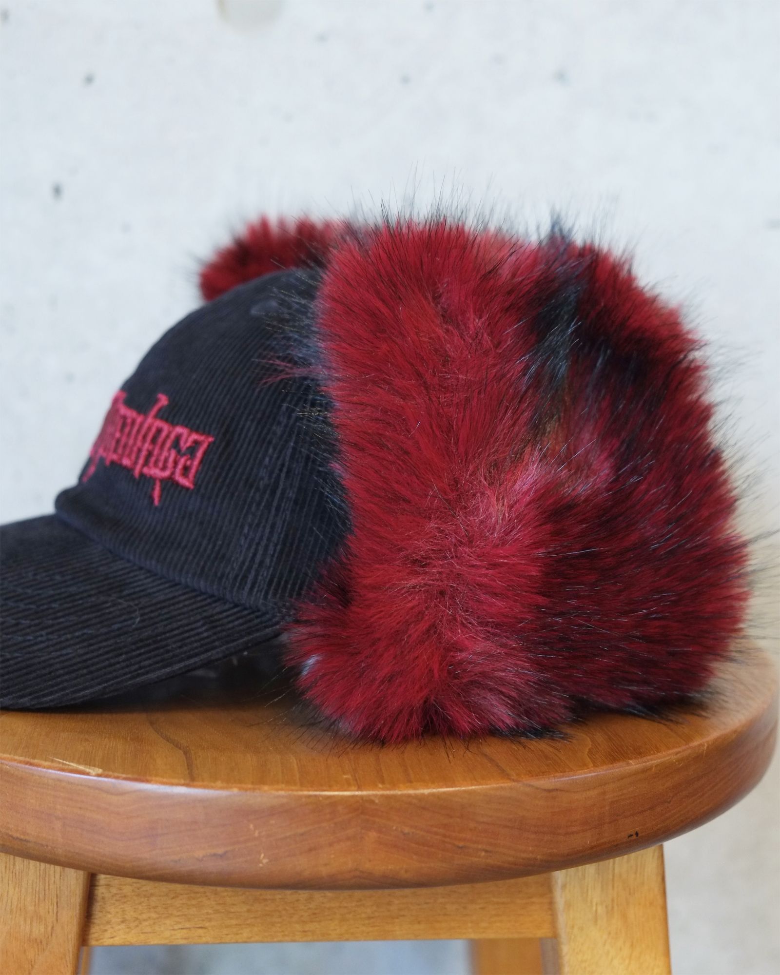 CORDUROY FLIGHT CAP / コーデュロイ フライト キャップ / ブラック / LM-26aw-1235