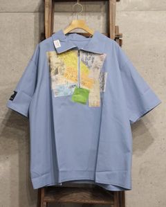 Paper Pasting Zip Shirt