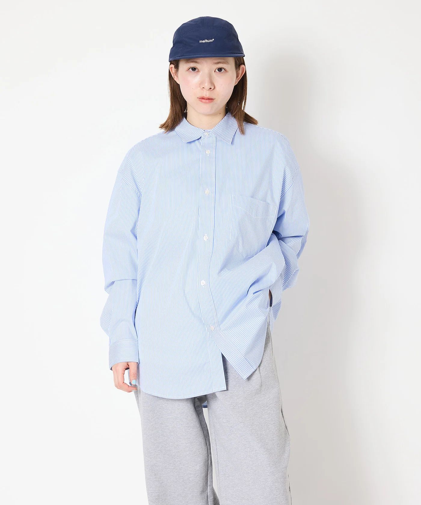 LOOSE STRIPE SHIRT L/S / ルーズ ストライプ シャツ / ブルー / MTM-SH-0266-24-B