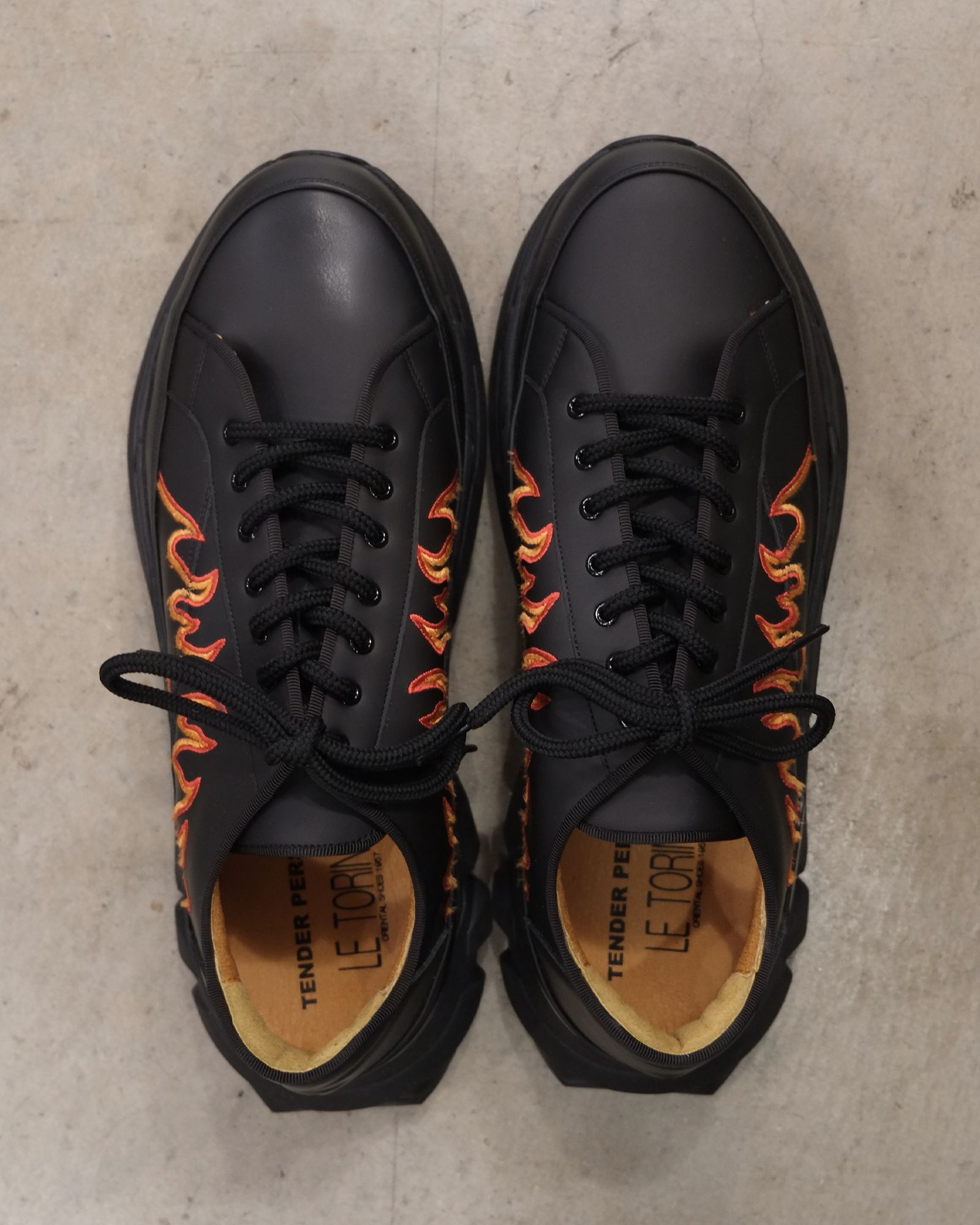 Flame Embroidery Shoes