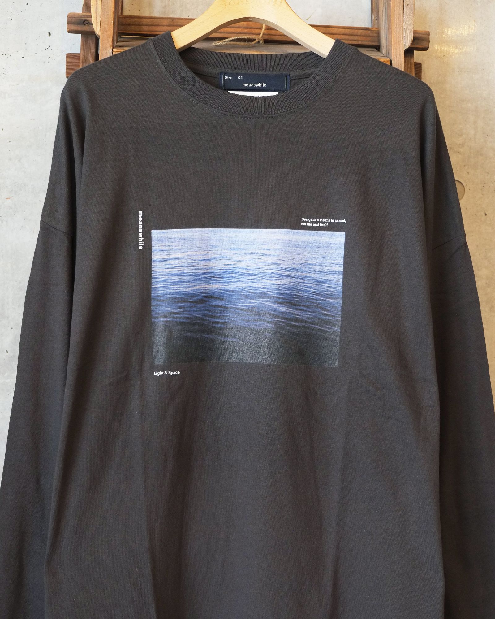 Abstract Photograph L/S Tee / ロングスリーブ Tシャツ / チャコール / MW-CT26102
