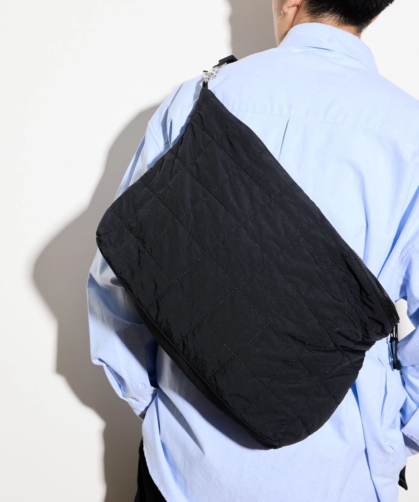 QUILTING POUCH SHOULDER BAG / キルティング ポーチ ショルダーバッグ / ブラック / MTM-BG-0162-23-C