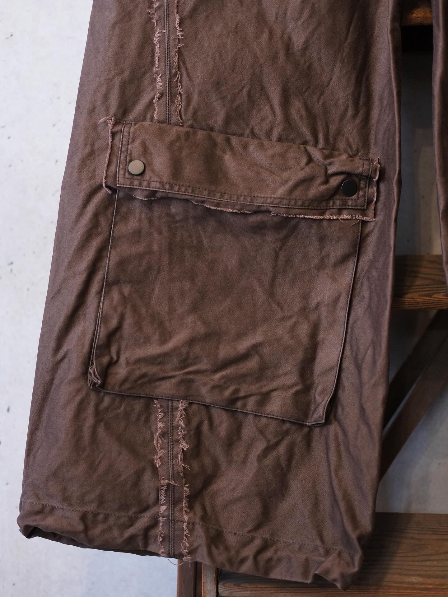 Slash Seam Twist Cargo Pants(PIGMENT DYED MOLESKIN)