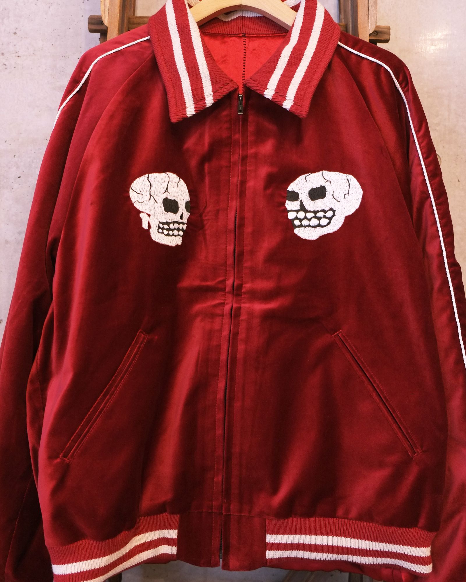 MINUS x A PUZZLING HOME Souvenir Racing Jacket(TWO FACE) / スカジャン レーシングジャケット / ワイン / M-P4-XA1