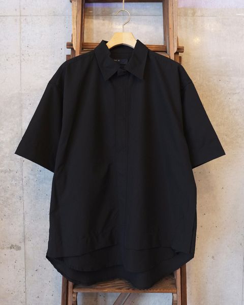 Breathable Side Slit S/S SH / ショートスリーブ シャツ / ブラック / MW-SH26105