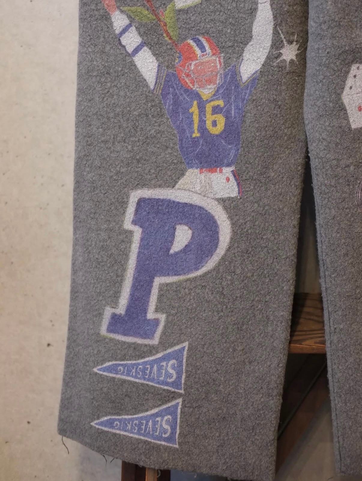 Graffiti Wool Sweat Pants