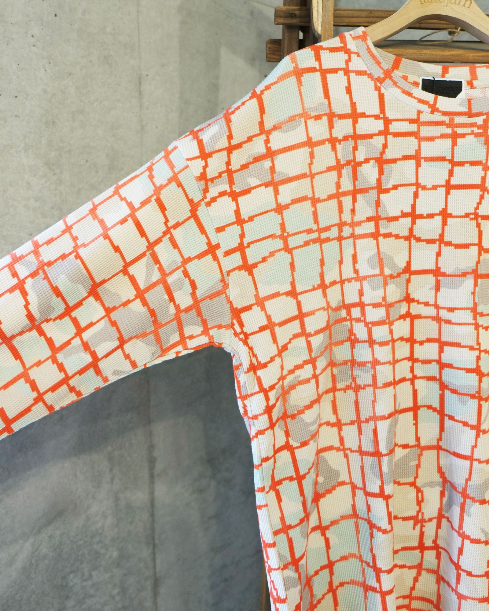 Net L/S Waffle Thermal / ワッフル ロングスリーブTシャツ / レッド / PD-262-LCS-022
