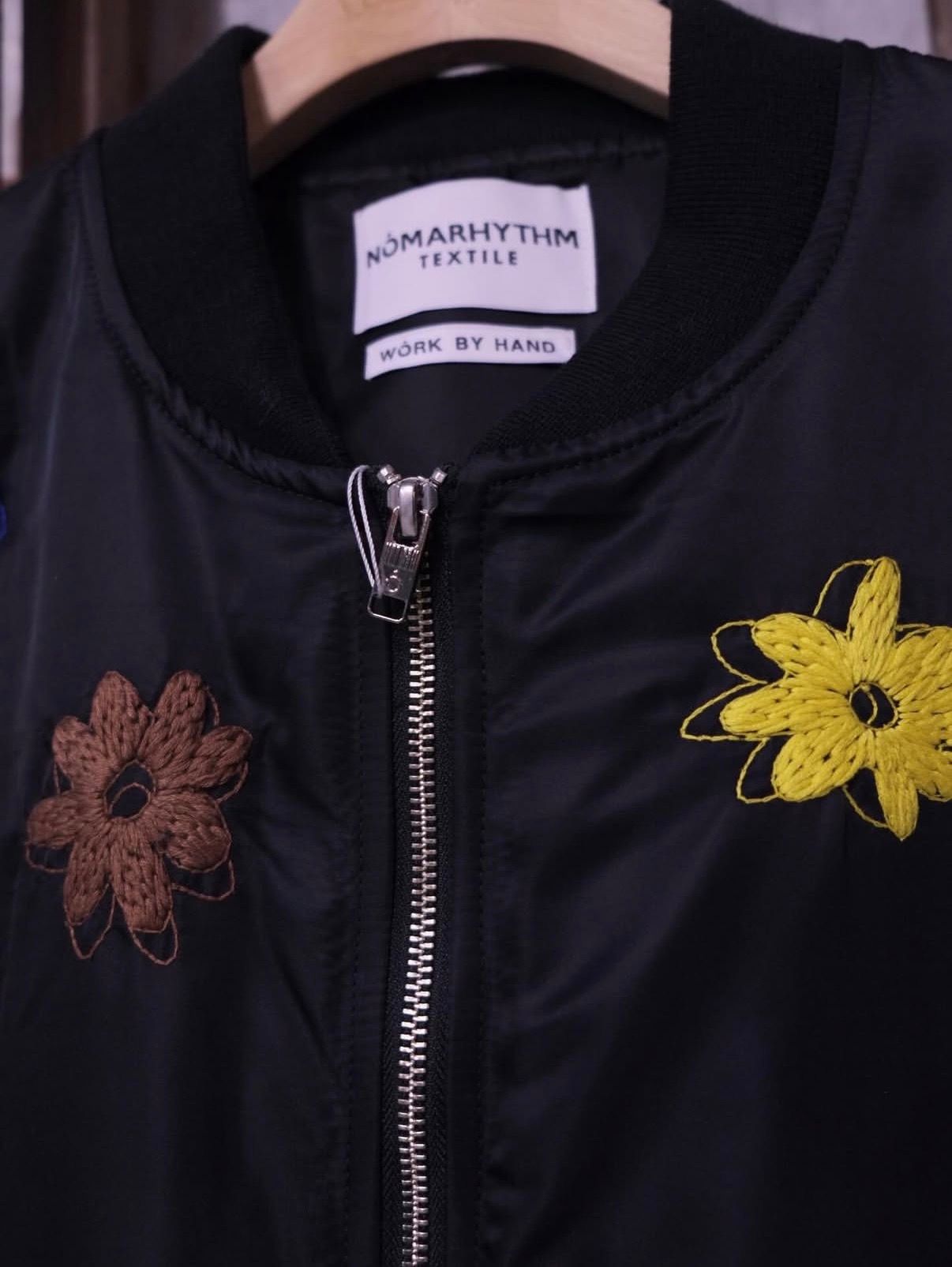 Flower Embroidery Flight Jacket