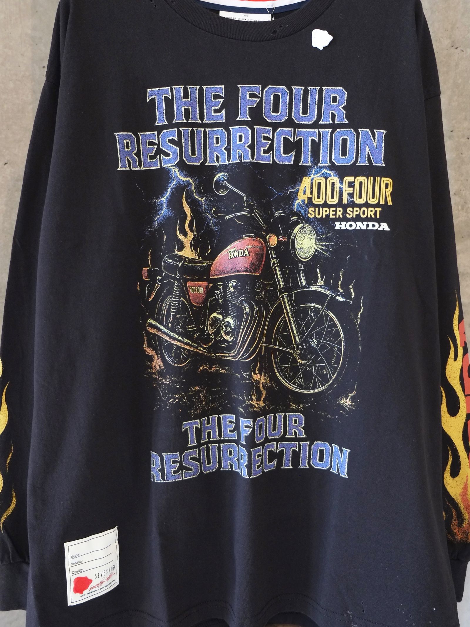 Honda vs SEV CB400FOUR L/SL TEE / ロングスリーブ Tシャツ / ブラック / CT-SV-NRA-1009