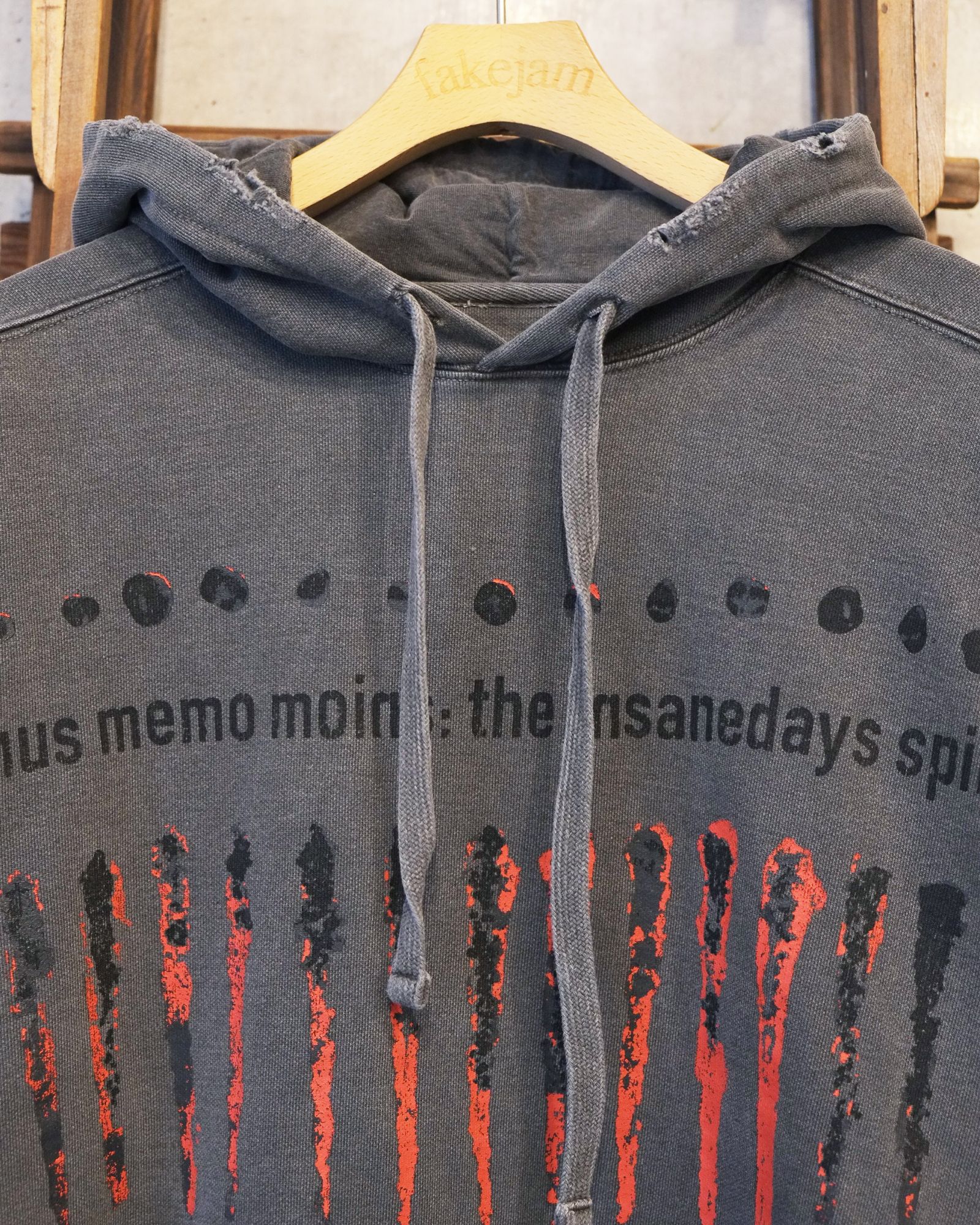 Bootleg Hoodie With Damaged(ERROR S) / パーカー / ブラック / M-P4-BG10