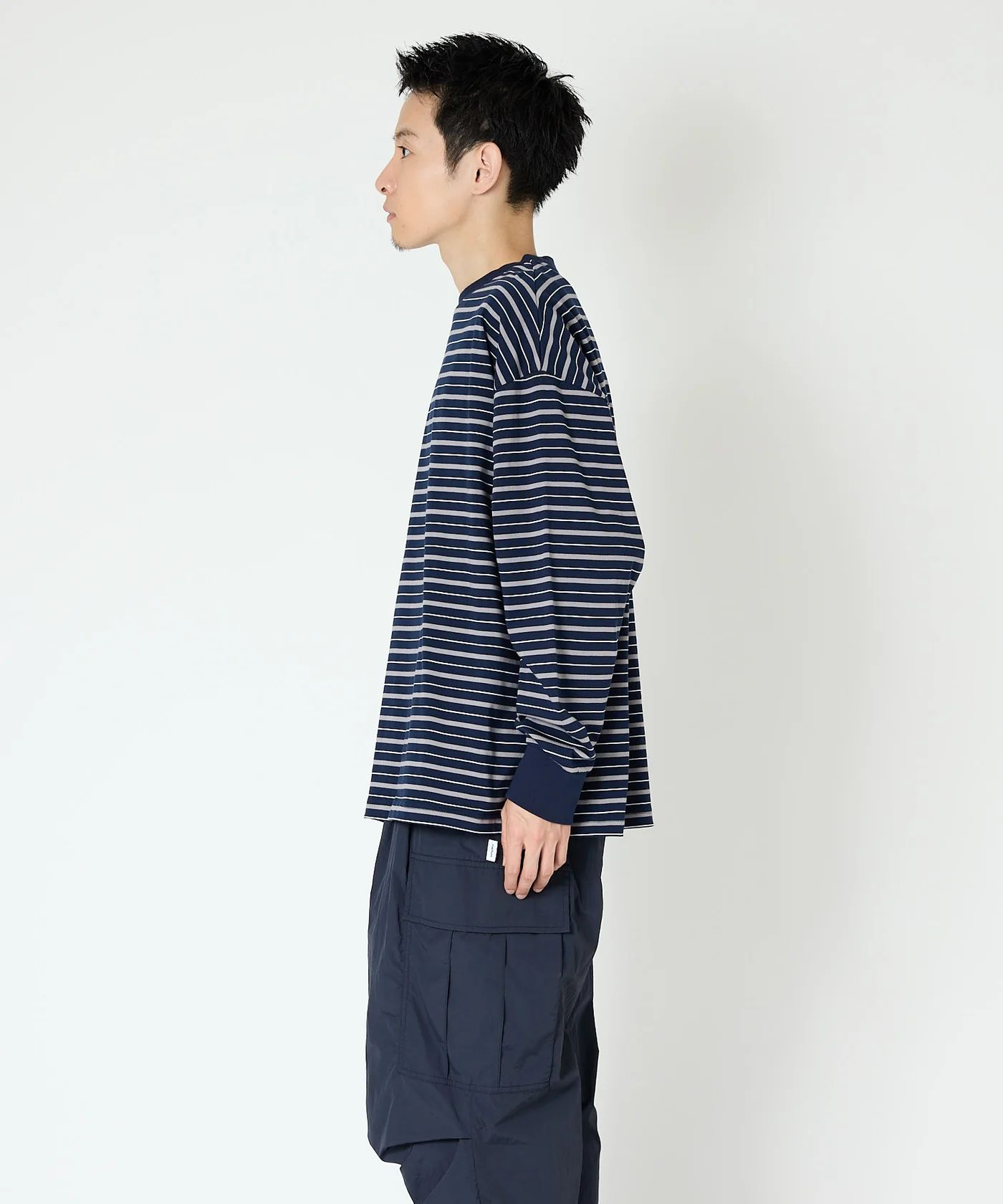 MULTI BORDER L/S TEE / マルチ ボーダー ロングスリーブTシャツ / ネイビー / MTM-CS-0301-25-C
