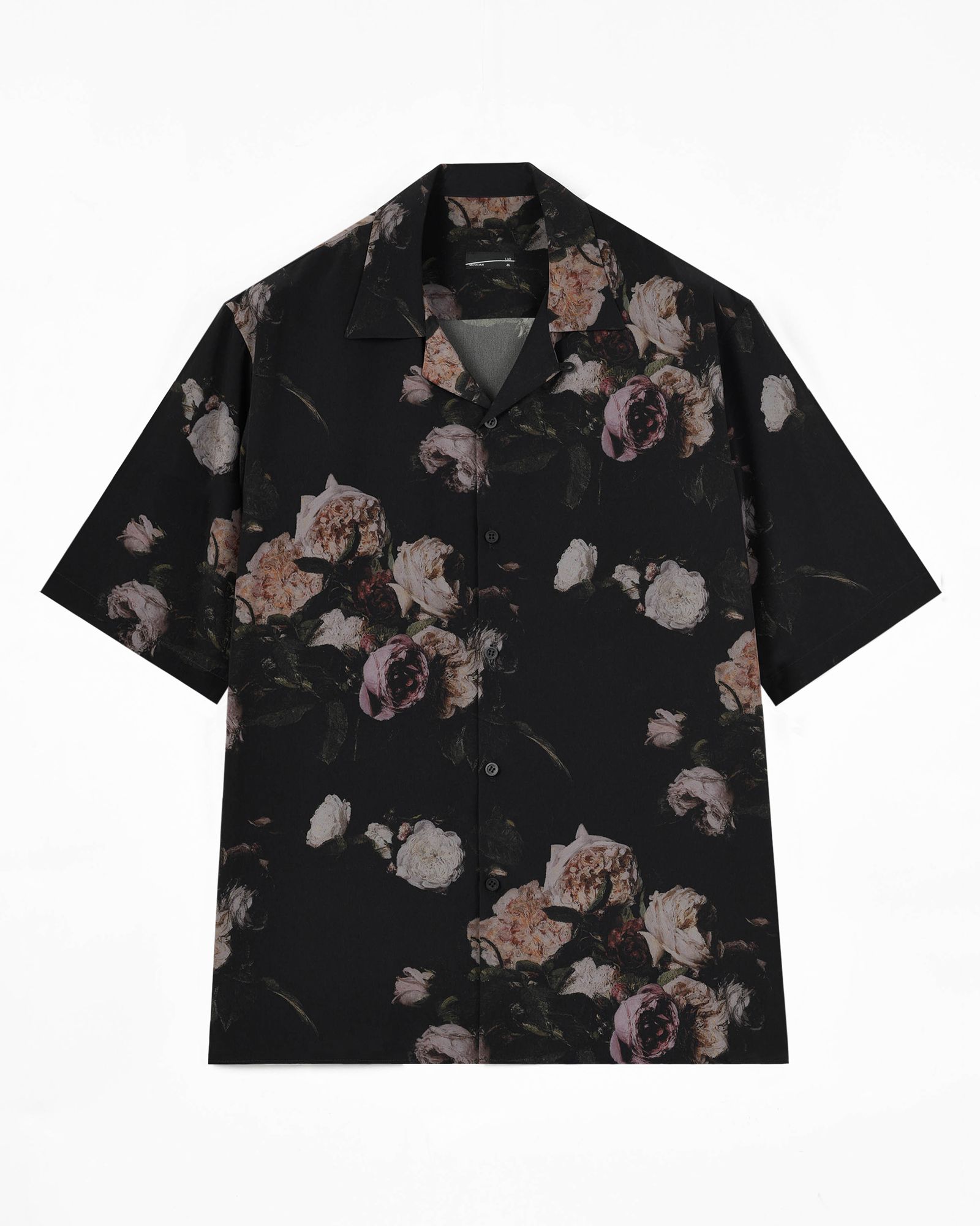Paint Flower Short Sleeve Open Collar Shirt / 半袖シャツ / 総柄 / ボックスシルエット / メンズ