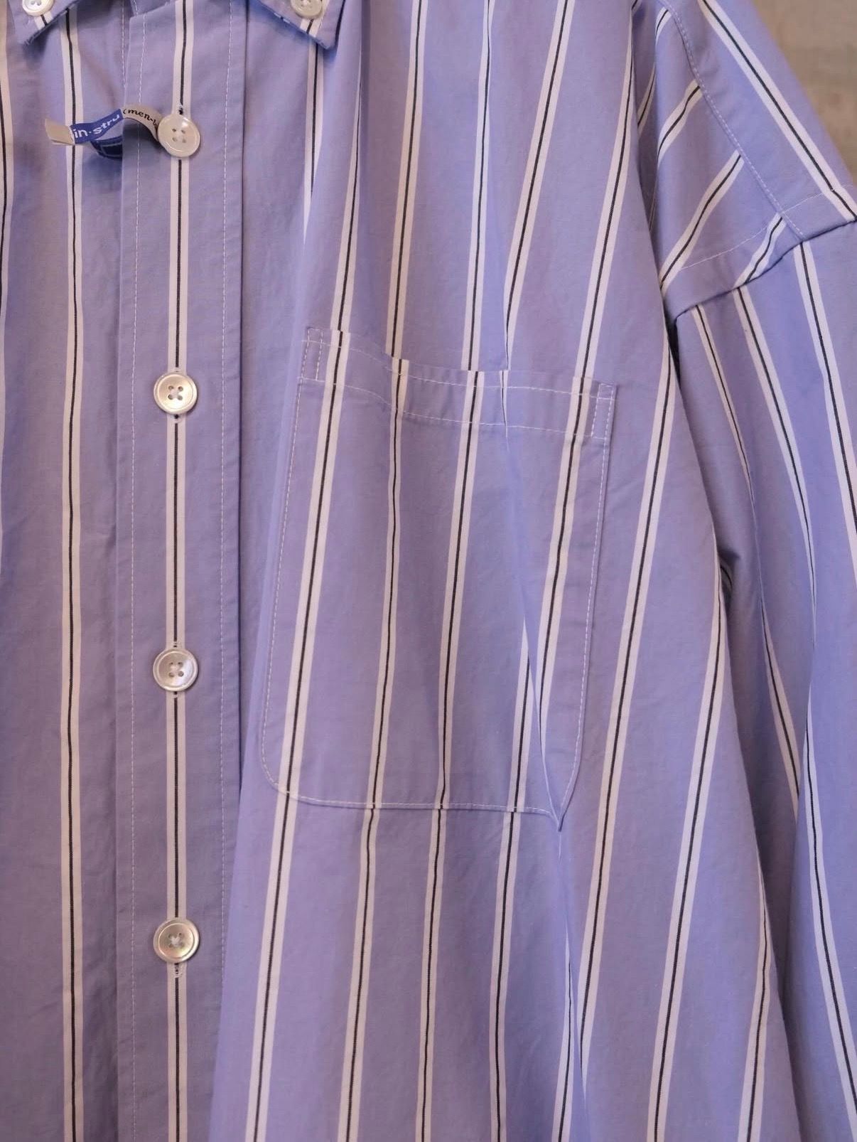 Cotton High Density Stripe Long-sleeve Shirt