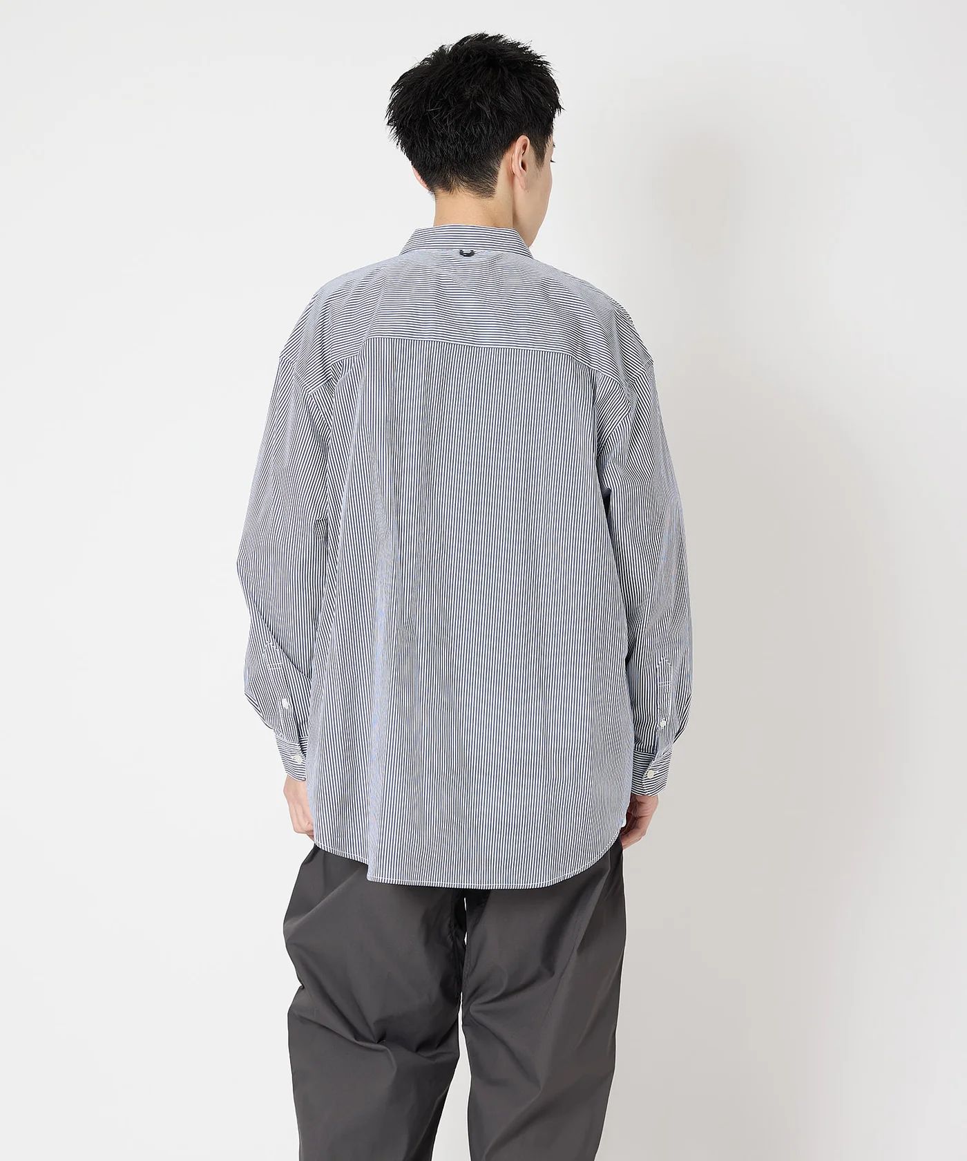 LOOSE STRIPE SHIRT L/S / ルーズ ストライプ シャツ / ネイビー / MTM-SH-0266-24-B