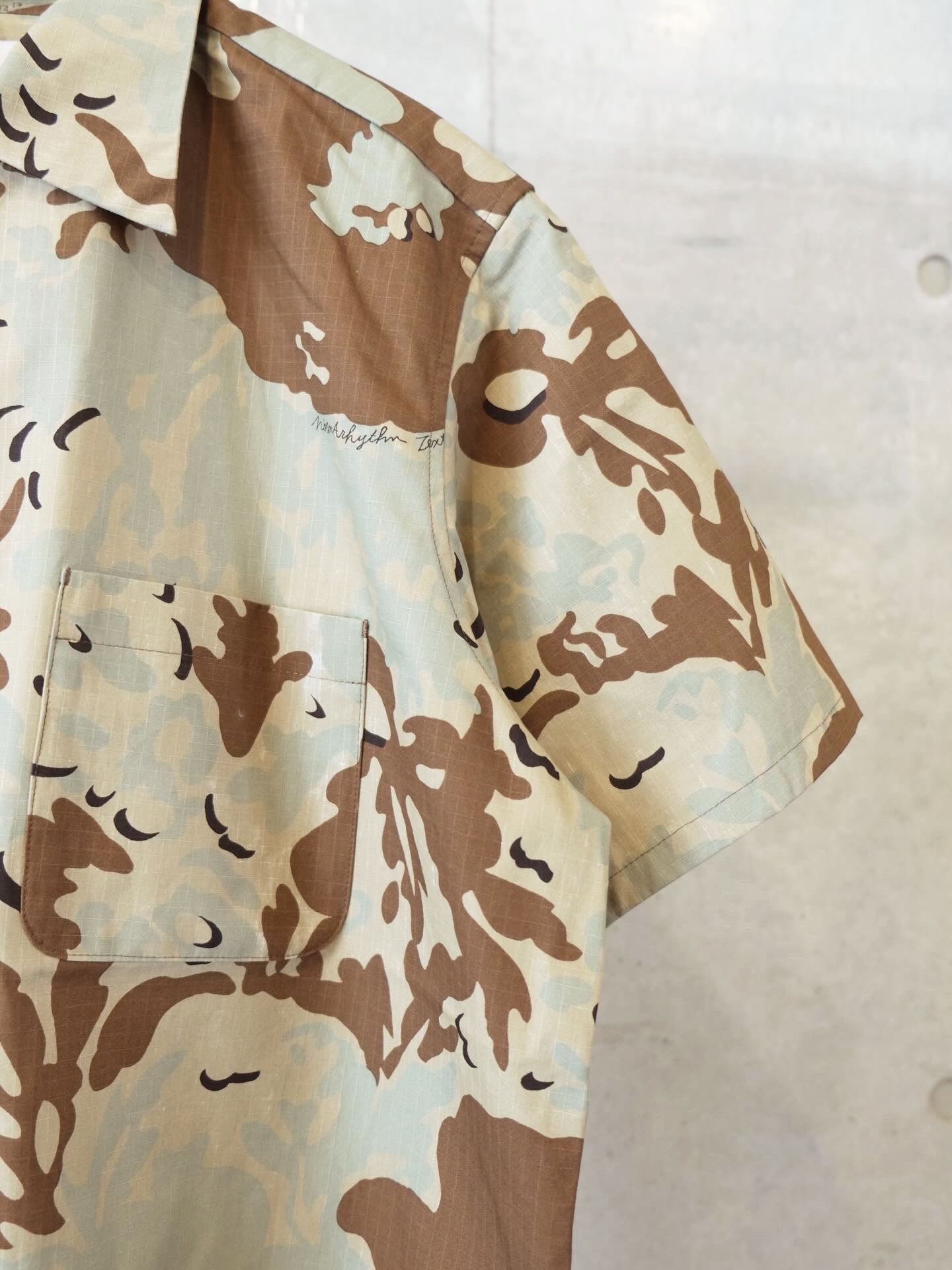 [ラスト1点] Camo Flower Summer Shirt / N41-SH01A / BEIGE - ベージュ
