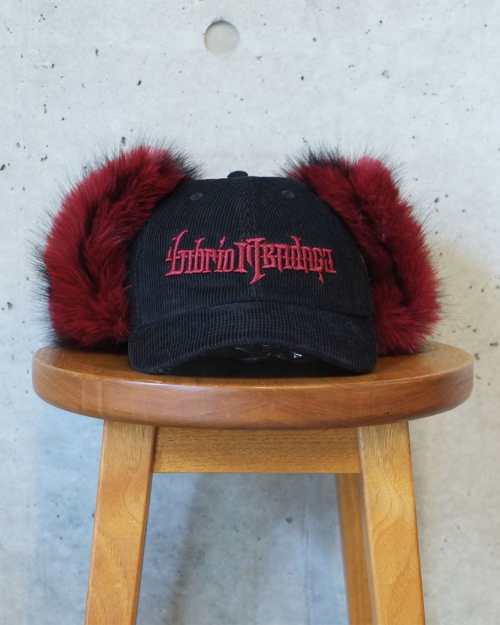 CORDUROY FLIGHT CAP / コーデュロイ フライト キャップ / ブラック / LM-26aw-1235