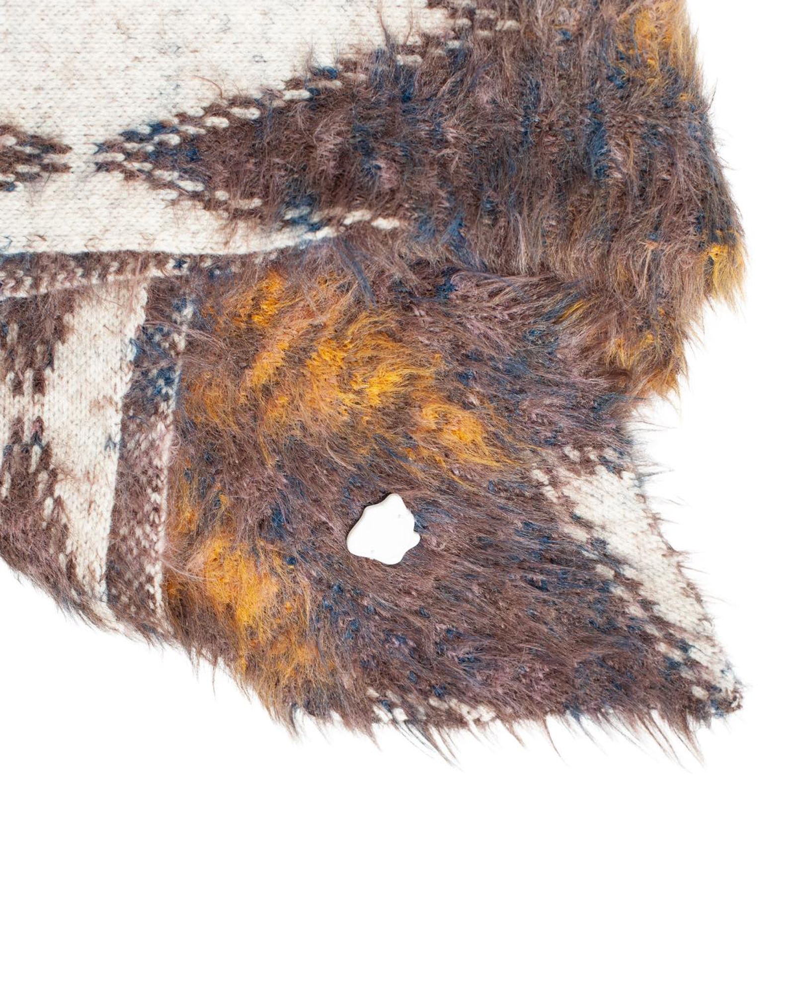 Fair Isle Ear Knit Long Scarf Hoodie / マフラー フード / ブラウン / AC-SV-NRA-1003