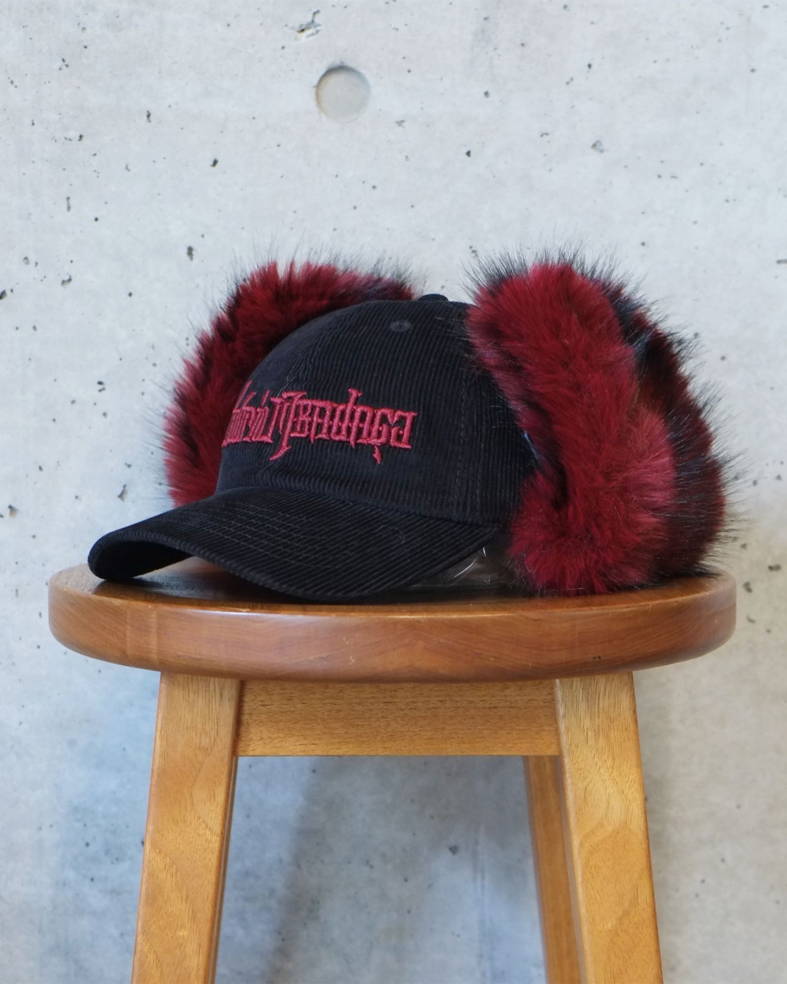 CORDUROY FLIGHT CAP / コーデュロイ フライト キャップ / ブラック / LM-26aw-1235