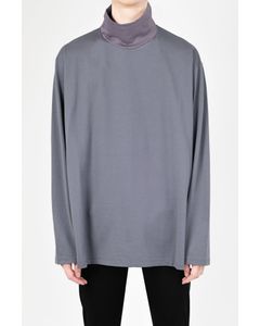 High Neck Long Sleeve Big T-Shirt