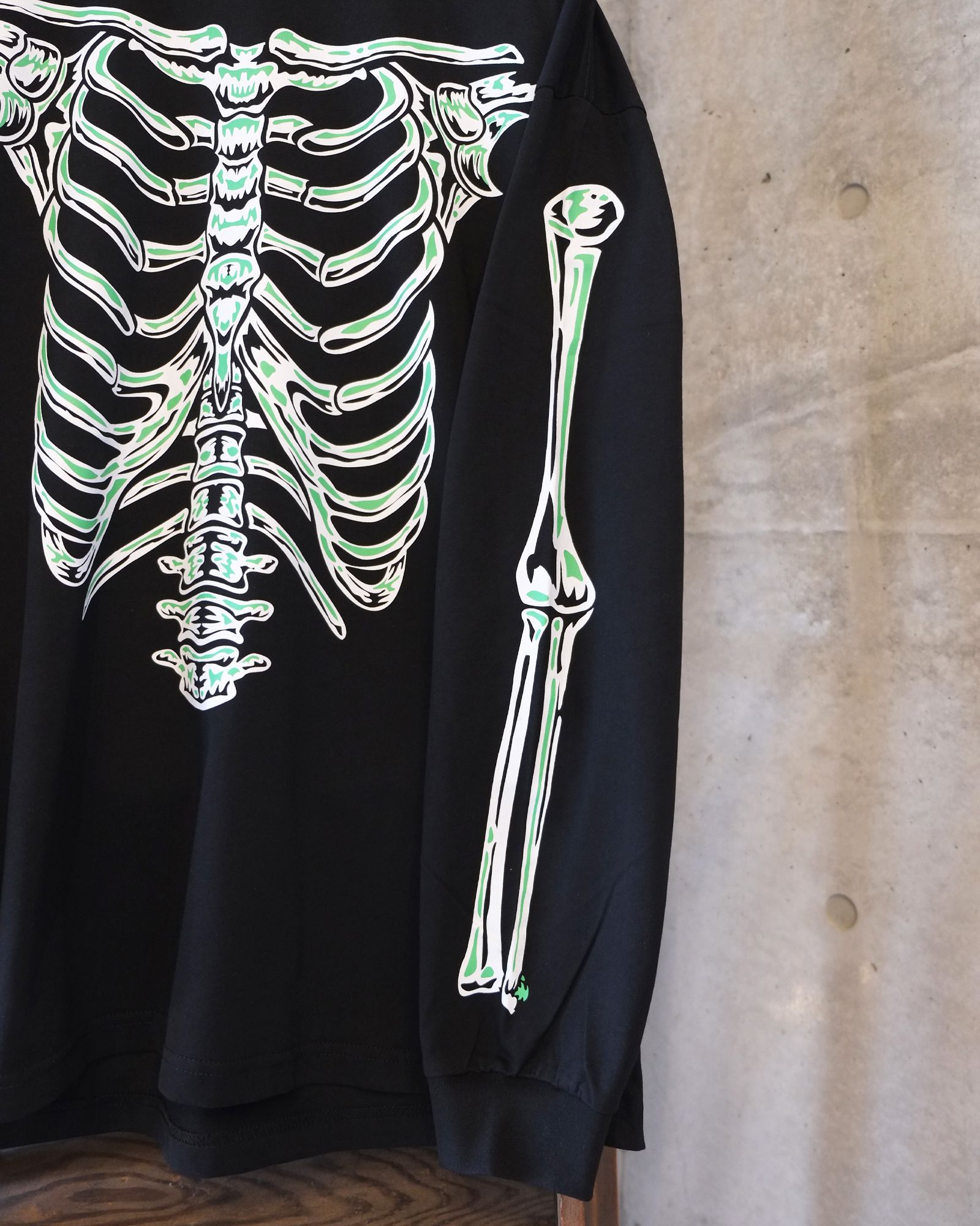 Bone L/S Tee / ボーン ロングスリーブTシャツ / ブラック / PD-262-LCS-051